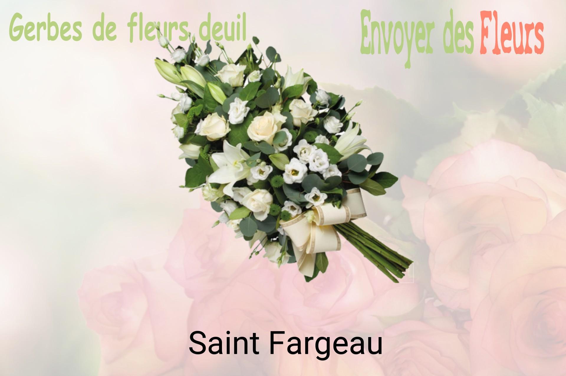 Gerbe de fleurs de deuil livrée à Saint-Fargeau